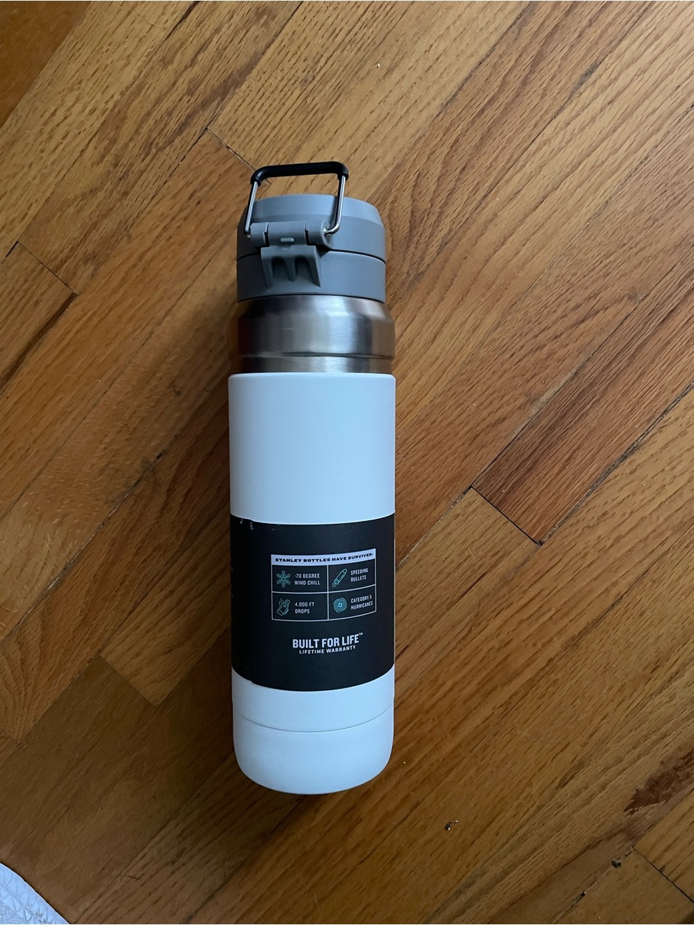 Stainless Steel White Insulated Water Bottle - Portable Hydration